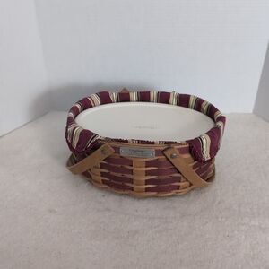 Longaberger 2007 Christmas Collection Sweet & Treat Basket  Protector Linen Lid